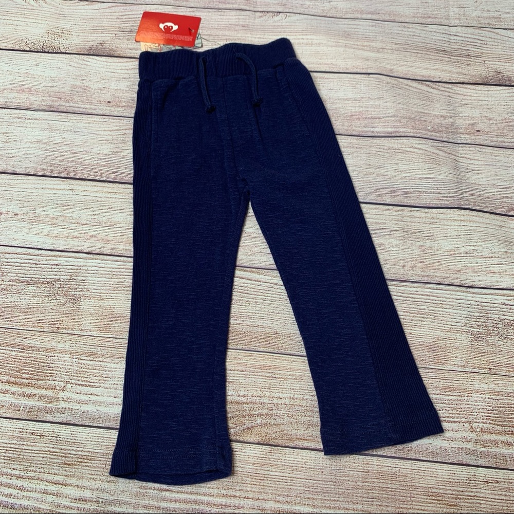 Appaman Navy Lounge Pants ribbed detail NWT
